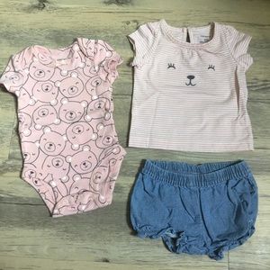 Newborn Baby girl set from Carters light pink